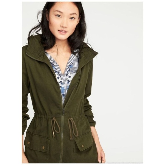 NWT OLD NAVY Hooded Twill Jacket sz XXL Women's - Picture 1 of 3